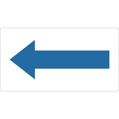 配管用ステッカー 方向表示 青 中 5枚入