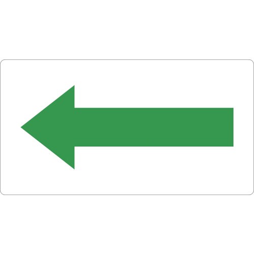 配管用ステッカー 方向表示 緑 大 5枚入