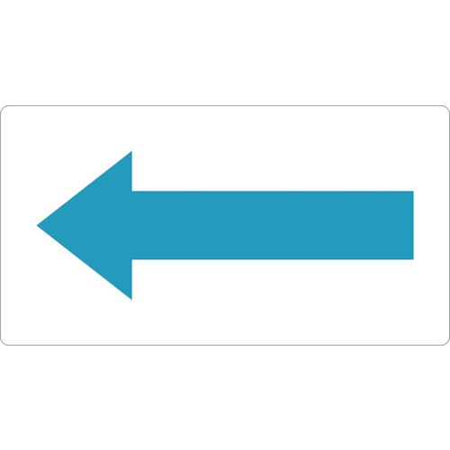 配管用ステッカー 方向表示 水色 中 5枚入