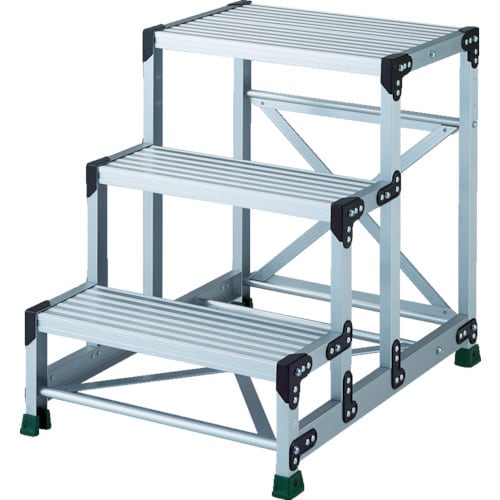 アルミ合金製作業台 3段 高さ0.75m