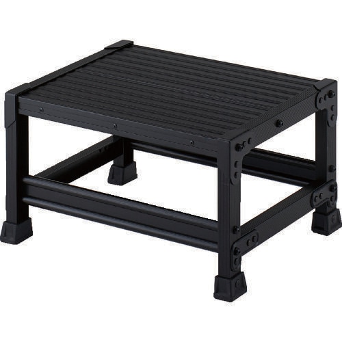 作業用踏台 アルミ製・高強度タイプ 1段 ブラック