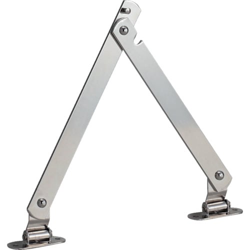 スチール製止付き平棒ステー 全長240mm 左用