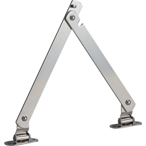 スチール製止付き平棒ステー 全長450mm 右用