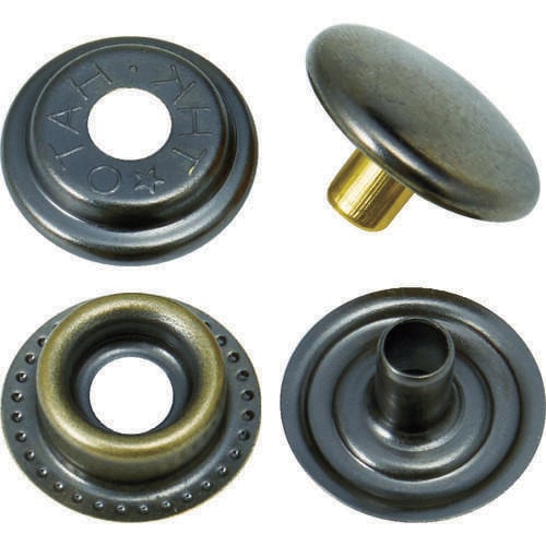 ハトメボタン 黒ニッケルメッキ 15mm