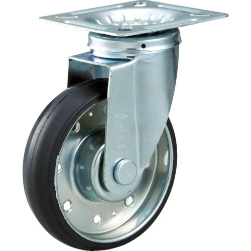 ハイテンプレス製ゴム車 自在金具付 φ130