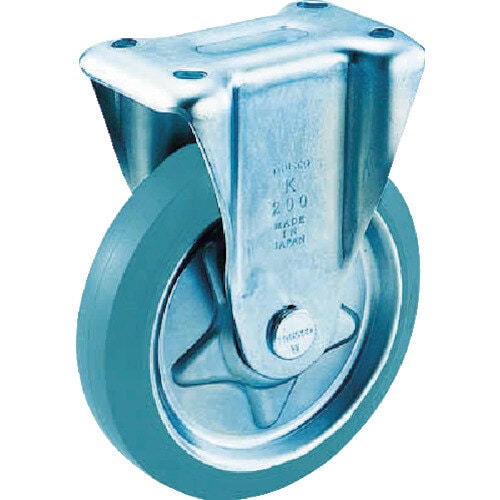 プレス製グレーゴムキャスタ 固定 Φ75