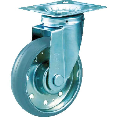 ハイテンプレス製グレーゴムキャスタHTTJ130G