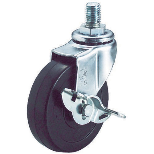 ねじ込み式キャスタ 自在ストッパー付 Φ75