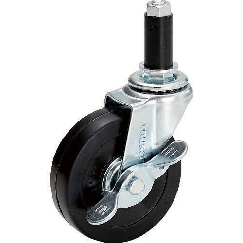 パイプ差込式キャスタ 自在ストッパー付 Φ75