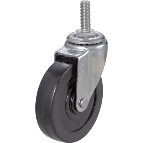 ねじ込み導電性ゴムキャスタ ステンレス金具 自在