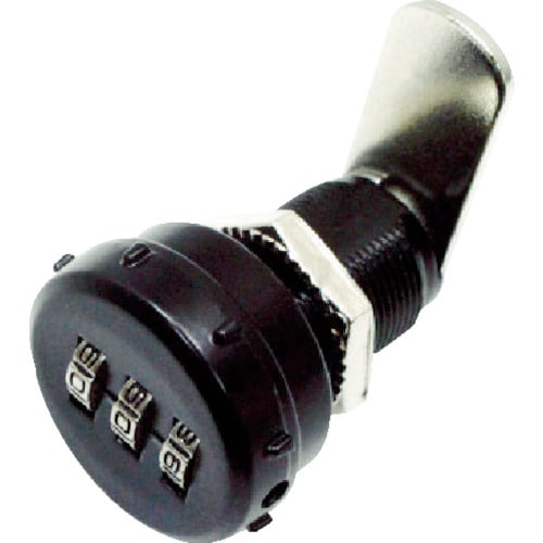 ダイヤル錠 丸型 Φ31.6 ブラック