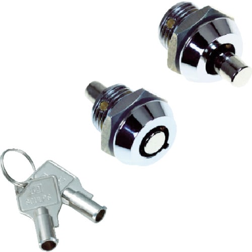 シリンダー錠 プッシュロックミニ Φ15―20