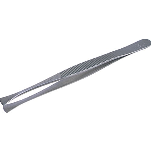 耐酸耐磁ピンセット 120mm 平型直