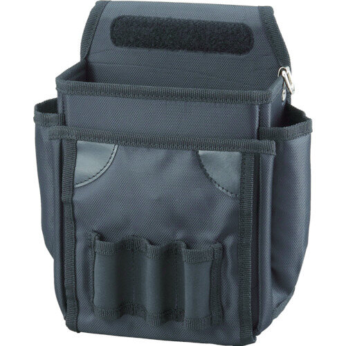 腰袋二段フタ付 ブラック