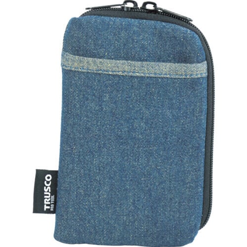 デニムスマホケース 2ポケット ブルー