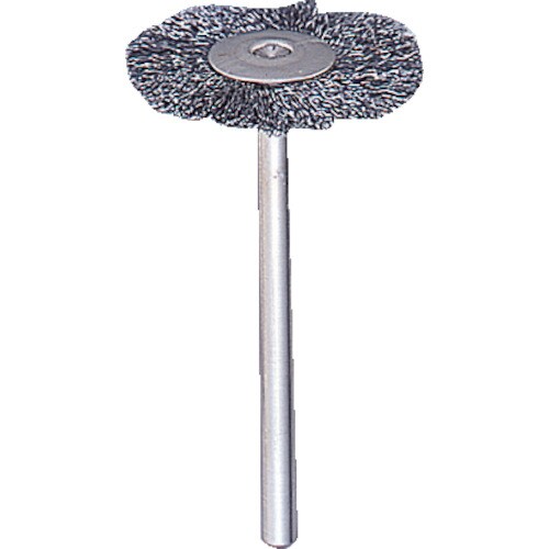 平型ブラシ 硬鋼線 線0.1X外径Φ23X軸Φ3