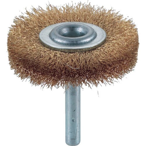 軸付ホイールブラシ φ50X軸6 真鍮