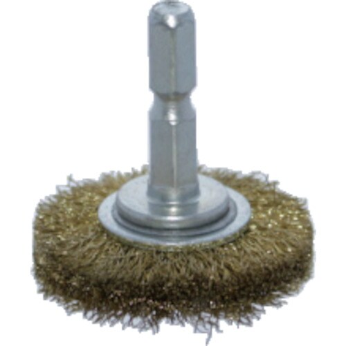 軸付ホイールブラシ φ38X軸6.35 真鍮線