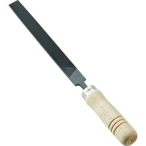 鉄工用ヤスリ 木柄付 平 荒目 刃長150