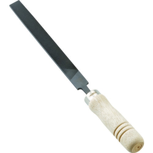 鉄工用ヤスリ 木柄付 平 中目 刃長150