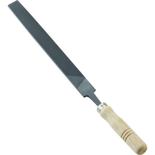 鉄工用ヤスリ 木柄付 平 荒目 刃長250