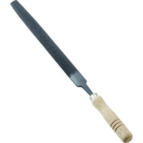 鉄工用ヤスリ 木柄付 半丸 中目 刃長300