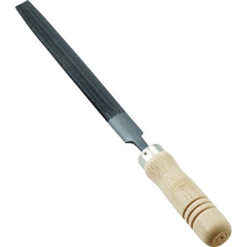 鉄工用ヤスリ 木柄付 半丸 中目 刃長150