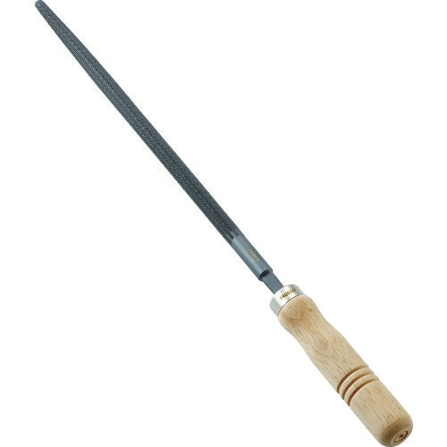 鉄工用ヤスリ 木柄付 丸 中目 刃長250