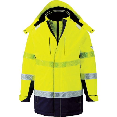 801 高視認防水防寒コート L イエロー