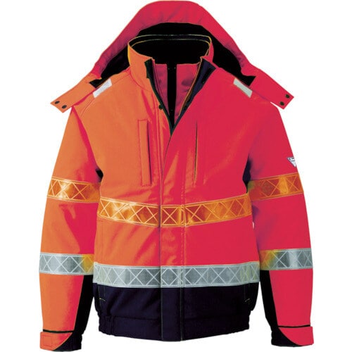 802 高視認防水防寒ブルゾン 3L オレンジ