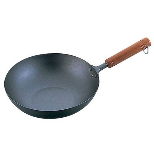 純チタン 木柄いため鍋 28cm