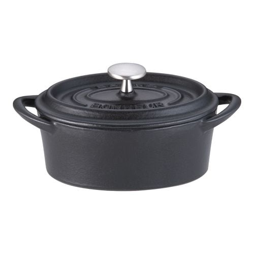 ボンボネール ココットオーバル 14cm ブラック