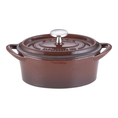 ボンボネール ココットオーバル 14cm ブラウン