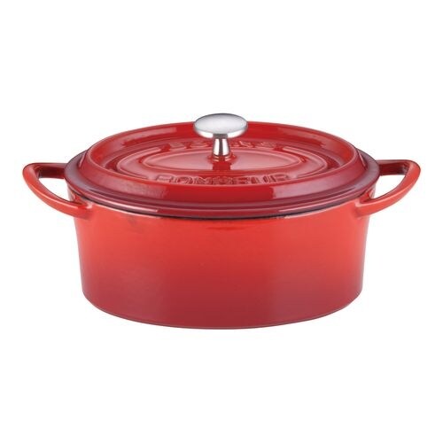 ボン・ボネール ココットオーバル 17cm レッド