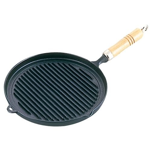 南部鉄 木柄グリルパン 23−029