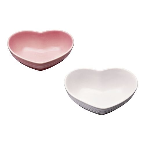 ハート・ディッシュS (2個)ローズQ&ホワイトL