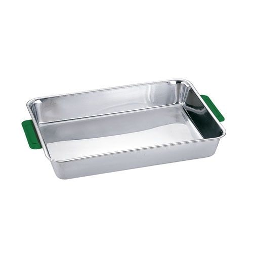 18−8 カラーハンドル角バット 6枚取 グリーン