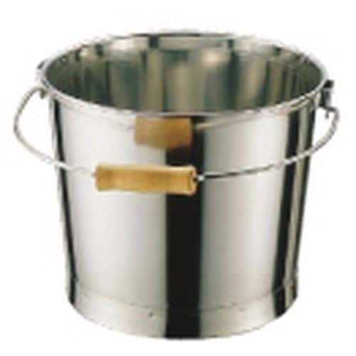 18−8プレスバケツ (目盛付) 15l