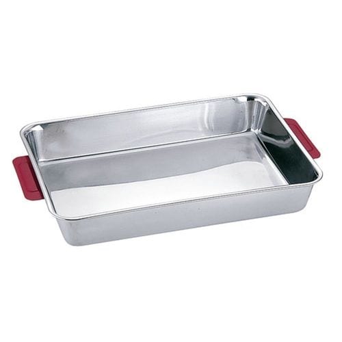 18−8 カラーハンドル角バット 15枚取 レッド