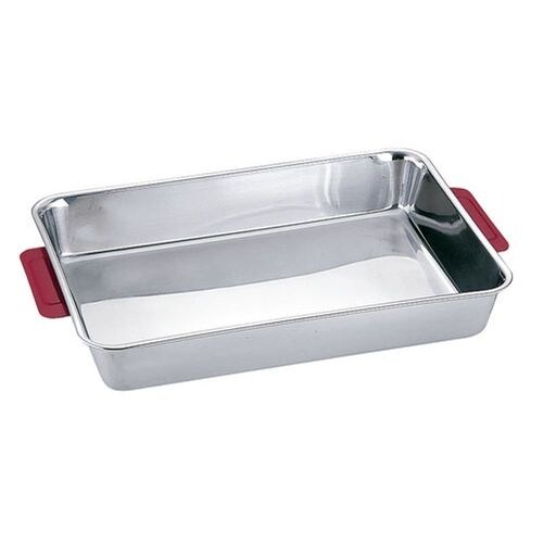 18−8 カラーハンドル角バット 18枚取 レッド