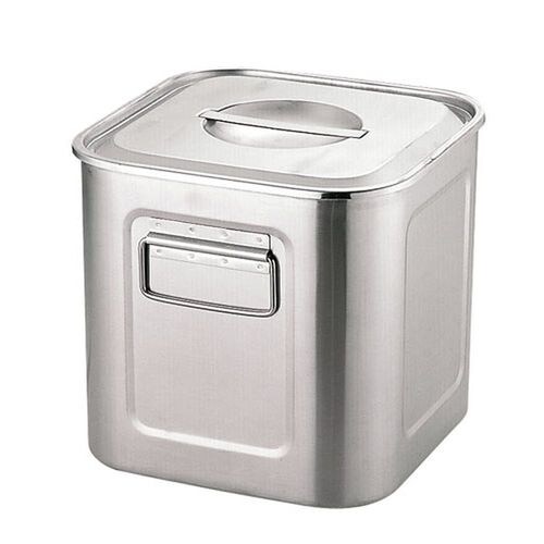 エコクリーン18−8深型角キッチンポット 33cm