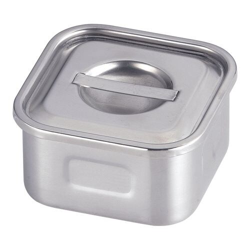 18−8浅型角キッチンポット 13.5cm