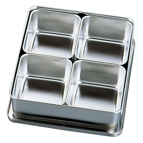 Murano ステンレス プレスヤクミ入 4ヶ入角