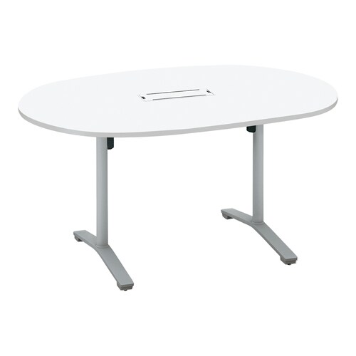 ビエナ固定楕円形配線T塗装銀脚アジャスタ幅150W