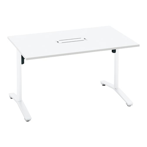 ビエナ固定角形配線付T塗装白脚キャスタ12075W