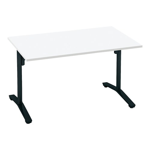 ビエナ固定角形T塗装黒脚キャスタ幅120奥行75W