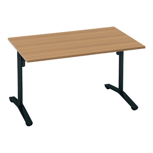 ビエナ固定角形T塗装黒脚キャスタ幅120奥行75M