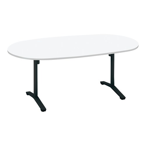 ビエナ 固定楕円形 T塗装黒脚キャスタ 幅180W