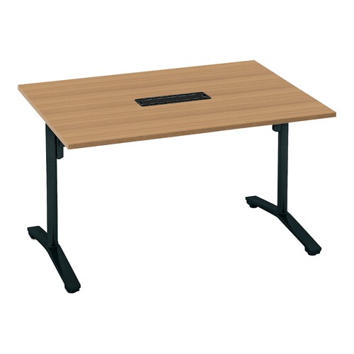 ビエナ固定角形配線付T塗装黒脚キャスタ12090M