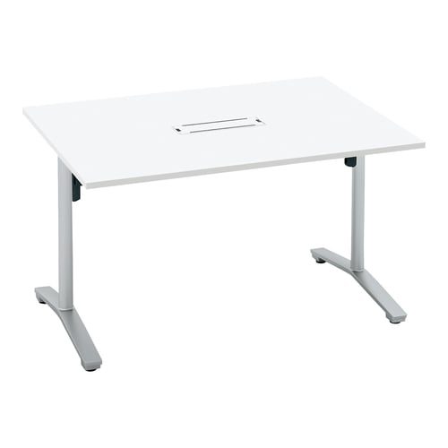 ビエナ固定角形配線付T塗装銀脚キャスタ12090W